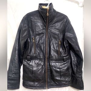 Moda Italiano American Born Genuine Leather Sherpa Fur Insulating Jacket